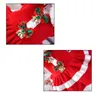 Dog Apparel Christmas Dress Red Costume Pet Dog Bow Tie Skirt Cotton Clothes for Bulldog Chihuahua York 231109