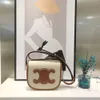 dames handtassen ce tas messenger tas ontwerper cel canvas split lederen emmer emmer cowhide heeft een mooie capaciteit canvas tas dames 2024 nieuwe zomer veelzijdig 373D