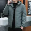 Parkas pour hommes hiver hommes veste à capuche coupe-vent coupe ajustée pour un usage quotidien épais manteaux chauds mode coréenne hommes Parka vestes 231108