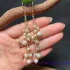 Dangle Earrings Baroque Pearl Women Chinese Amulet White Designer Natural Gift Real Jewelry Fashion Charms Gifts 925 Silver Beaded