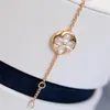 Luxury v Brand Clover Bracelet Designer for Women 18k Gold Charm Elegant 5 Consistent Tennis Nail Teachers Bracelets Jewelry Box Packing
