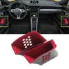 Organizador de carro 2pcs Porta de carro Caixa de armazenamento de apoio de braço Organizador Interior de carro Estojo de armazenamento de apoio de braço Vermelho Acessórios de carro para Porsche 911 Boxster Cayman Q231109