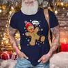 T-shirts pour hommes Vintage pour hommes Tenues de Noël Santa Graphic Vêtements Hip Hop Streetwear O Neck Extra Large Mens Shirt Tees 2023