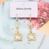 Designer Luxury 18 km plaqués d'oreille plaqués pour les femmes élégantes Designers Double Letter Square Jewelry Bijoux Party de mariage Gift High Quality 20style