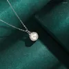 Kedjor Full Diamond Pendant Small Design Sense S925 Sterling Silver Necklace Wholesale LVBL1