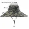 Geniş Memlu Şapkalar Kova Şapkaları% 100 Pamuk Kamuflaj Kova Şapkası 16cm Geniş Geniş Soygun Şapka Kamp Yürüyüş Mesti Nefes Alabilir UV Balıkçı Şapkalar Erkekler için 230408