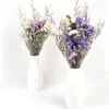 Flores decorativas 2 peças buquês de flores secas para vaso flores de palha/crisântemo decoração de casa arranjos florais sala de estar moderna