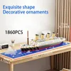 Blocks Creative Luxury Iceberg Cruise Ship Boat Set City DIY Model Building Blocks Bricks Toys For Children Adult Gift R231109