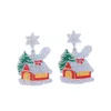 Donna Natale Orecchini pendenti Moda Glitter Acrilico Rosso Verde Casa Babbo Natale Pupazzo di neve Alce Albero di Natale Personalità Fascino Gioielli Capodanno Decorazioni per le vacanze