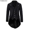 Mens Suits Blazers Gothic Victorian Tailcoat Jacket Men Steampunk Medieval Cosplay Costume Man Pirate Renaissance Formell Tuxedo Coats 2xl 231109