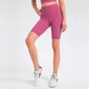 Lu Align Woman Shorts Women Sport Lemons Running Tight Cycling Pants Fitness High Elastic Quick Dry 5 Points Pants Lemon Lady Gry Sports Girls