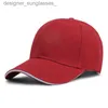 Chapeaux à bord avare Rayures à bord Ajustable Shade Outdoor Baseball C Couleur unie Protection solaire Été Hommes Papa Chapeau Peaked C golf cL231109