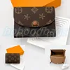 Mini portemonnee M41939 portemonnee kaarthouders rosalie luxe designer tas heren muntzakje dames kaarthouder flap echt leer bruine bloem portemonnee gleuf sleutel portemonnees