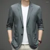 Men's Suits HOO 2023 Men's Spring And Summer Thin Single Layer Sun Protection Quick-Drying Breathable Stretch Blazer