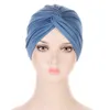 Gorro liso de la India para mujer, hiyab musulmán, gorros interiores, gorro anudado islámico, gorros para quimio, accesorios para el cabello, Bandana, diadema