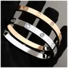 Złota bransoletka Męska bransoletka śrubowa Bransoletki miłosne Bransoletka Carti Bransoletka męska Designer Bransoletki Man Armband Bransoletki damskie Różowe złoto Bransoletka Pulsera De Plata Hombre