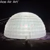 16 Changing Colorful Lighting Inflatable Igloo Camping Marquee White Dome Tent with Free Air Blower for Party