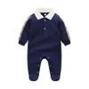 Fashion Spring Baby Strampler Säugling Jumpsuit für neugeborenes Baby Rompers Langarm Weiche Pyjamas Fuß 3m-24m