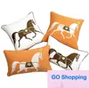 Top Cushion Decorative Pillow Croker Horse Design Embroidered Sofa Cushion Cover Pillowslip Pillowcase Without Core Home Bedroom Car Seat Backre without inner