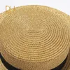 Brede rand hoeden emmer hoeden dames zonnebeen platte hoeden kleine bijen pailletten stro hoed retro goud gevlochten hoed vrouwelijke zonneschoon glans platte pet rh 230408