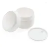 Storage Bottles 6pcs White Cosmetic Jars 50g With Inner Liners Container Set Plastic Creams Case For Travel