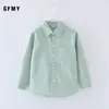 Kinderoverhemden GFMy Spring Kinderen Shirts Mode Plaid Turn Down Collar Flanel Fabric Boys shirts voor 3-10 jaar oude kinderen Dragen kleding 230408