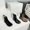 Campo kalvskinn mocka läder chelsea stövlar dra slingan ankel korta cowboy booties låga klackar lägenheter slip-on kvinnor lyxdesigner mode skor fabrikskor skor