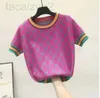 Manica New FF Estate designer fendyity Coreano T-shirt corte Maglioni da donna Elegante O Maglia Collo Perline Fiore Top lavorato a maglia Pullover femminile Maglione Vestiti XSGR