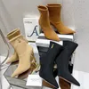 Aquazzura High Point Toe 105 Charm Heel Heel Heeled Ankle Boots Women Fashion Booties Luxury Designer Slip-on Evening Party Shoes Factory Footwear Size 34-42