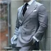 Garnitury męskie formalne mężczyzn o szerokości 3 sztuki Kostium klapów Homme ślubny Tuxedos Terno Masculino Prom Bespokesuit Dasike Blazer