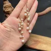 Kolczyki Dangle Baroque Pearl Kobiety Chińskie amulet biały projektant Naturalny prezent prawdziwa biżuteria Moda Uroki Prezenty 925 Srebrny koralik