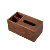 Tissue Boxes Napkins Amgo Walnut Box Table Napkin Dispenser Wood Paper Holder DecorativeHome Office el 231108