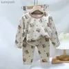 Pajamas Baby Boys Pajamas Autumn Long Sleeved Children's Clothing Sleepwear Teen Pajama Cotton Pyjamas Sets For Kids 6 8 10 12 14 YearsL231111