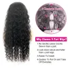 Water Wave V Part Wig Human Hair Brazilian 30 Inch Curly vPart Wigs For Women 130% Density Middle Part Remy Easy Install