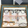 Lunettes de soleil Cadres Designer Ins à la mode avec la même monture de lunettes de boîte, les jambes en cuir peuvent être assorties au degré de myopie ch3438 couleur unie P3YY