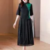 Casual klänningar 2023 doftande molngarn kvinnlig tvådelar kinesiska vintage broderade riktiga siden kostym halv kjol avancerad bankett mamma