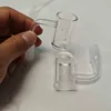 Flat Auto Spinner Fumar Cuarzo Banger Bucket con 2 agujeros 14 mm 18 mm Clavos femeninos masculinos para Hookah Water Bongs Dab Rigs