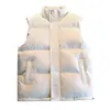 Mäns västar Autumn Winter White Vest Jacket Men mode ärmlösa jackor Solid färg varmt tjock svart västkläder 231109