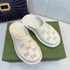 Men's slippers slip on Sandal Women's platform enforced G Sandal Hollow Shoes Jelly colors High Heel Summer Rubber Lug sole mules