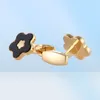 Boutons de manchette en or pour hommes, mariage, fête de luxe, chemise française, bouton de manchette, fleur, haute qualité, 296L3980353