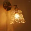 Vägglampor bar konst salong antik koppar ljus e27 led vintage glas mässing lampa sovrum sovrum vardagsrum el fixtur belysning