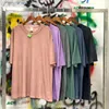 Designer mody T Shirt Saint Michael Cho High Streetvintage Umyj solidny kolor wszechstronne luźne szorty dla mężczyzn