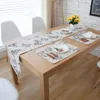 Table Runner 1PC Black Butterfly Modern Style Rectangle Home Dining Runners Linen Cotton El Coffee 30 180cm Multi Size