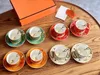 Designer koffiekopjessets Hoge uitstraling Groen paard Twee kopjes Twee borden Schotel Koffiekopje Engelse Afternoon Tea Cadeauset