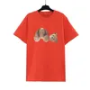 2023SS de alta qualidade Camiseta de algodão puro masculino feminino Designer de camiseta feminina Teddy Bear Cotton Top Top Casual Roupas de moda Camiseta
