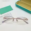 New fashion design women optical glasses 2126 square shape metal half frame simple and elegant style clear lenses eyewear top quality