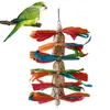 Autres fournitures d'oiseaux coloré animal de compagnie mâchant de l'herbe perroquet jouets résistances à la morsure jouet de déchirement cockatiels formation cage à oiseaux suspendue