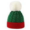 BeanieSkull Caps Children Santa Claus Wool Hat Kids Winter Party Beanies Crochet Warm Skullies Boys Girls Plush Knitted Hats Cap 231109