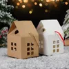 Gift Wrap 5st Christmas House Shape Candy Boxes Cookies Wrapping Box For Xmas Kids Gifts Navidad År 2024