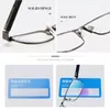 Sunglasses Anti Blue Light Reading Glasses Men Metal Half Frame Presbyopia EyeGlasses Women's Grade 1.0 To 4.0 Fatigue Gafas